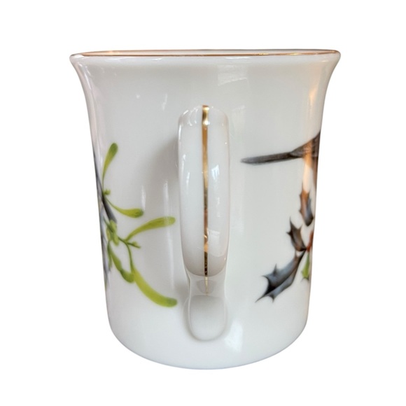 Vintage Lenox Winter Greetings Chickadee & Titmouse Bird Mug Gold Trim Porcelain - Picture 5 of 9